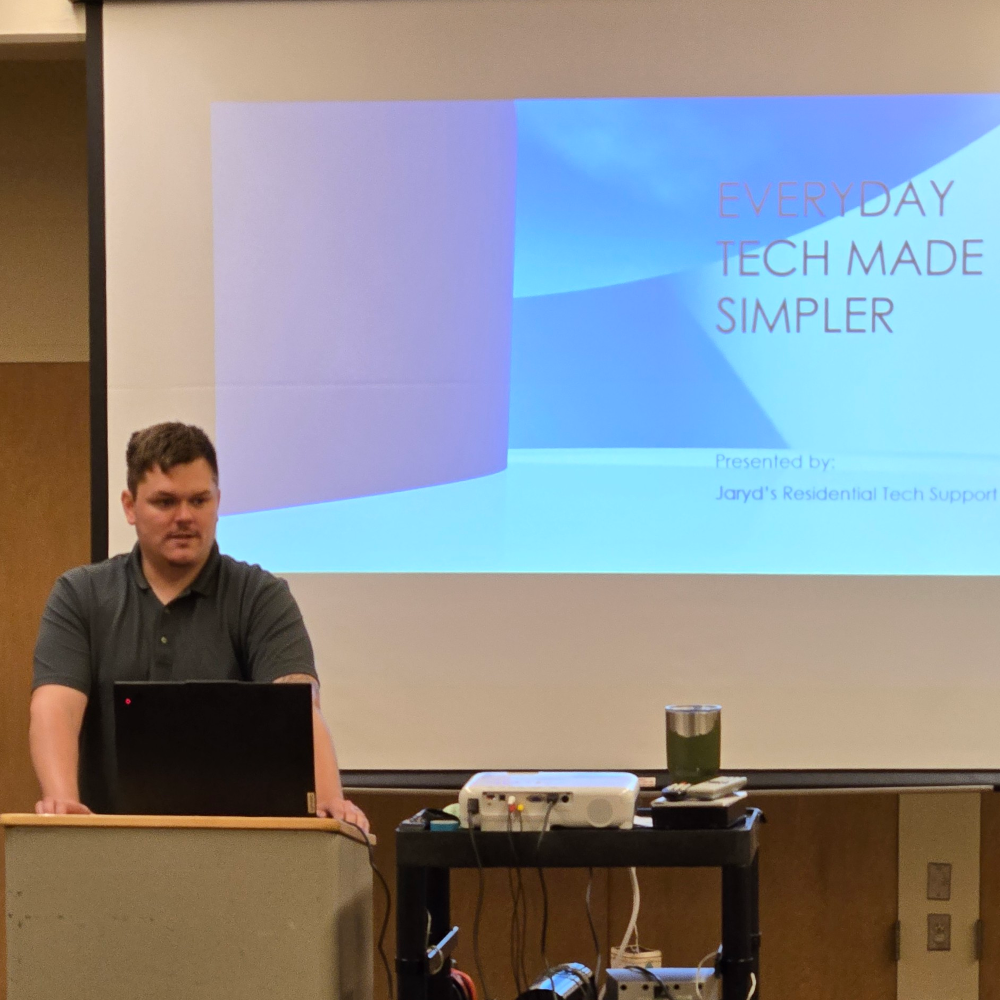 Jaryd presenting at Lunch & Learn